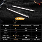 PlayStix: The 5-in-1 Titanium EDC Chopsticks & Fidget Tool