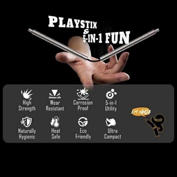 PlayStix: The 5-in-1 Titanium EDC Chopsticks & Fidget Tool
