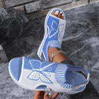 Women's Summer Breathable Knit Butterfly Sandals – Soft Cushioned Open-Toe Slip-On Shoes