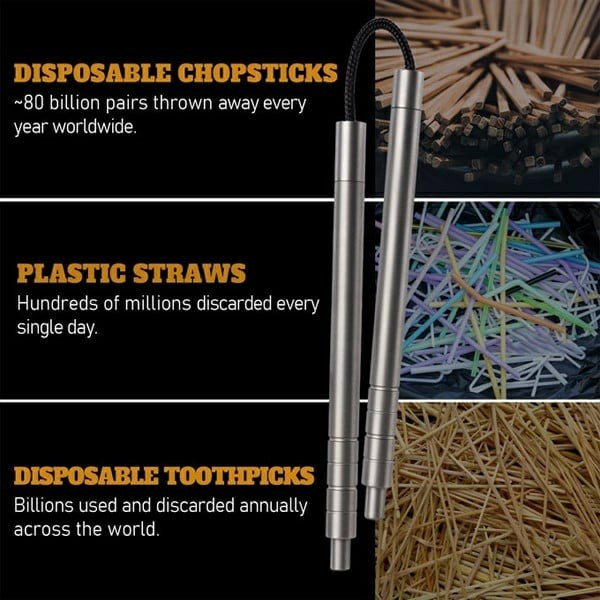 PlayStix: The 5-in-1 Titanium EDC Chopsticks & Fidget Tool